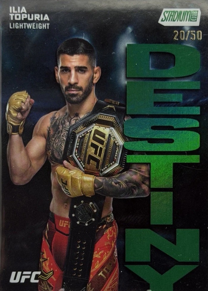 2025 Topps Stadium Club UFC Green Ilia Topuria #DD-6 /50