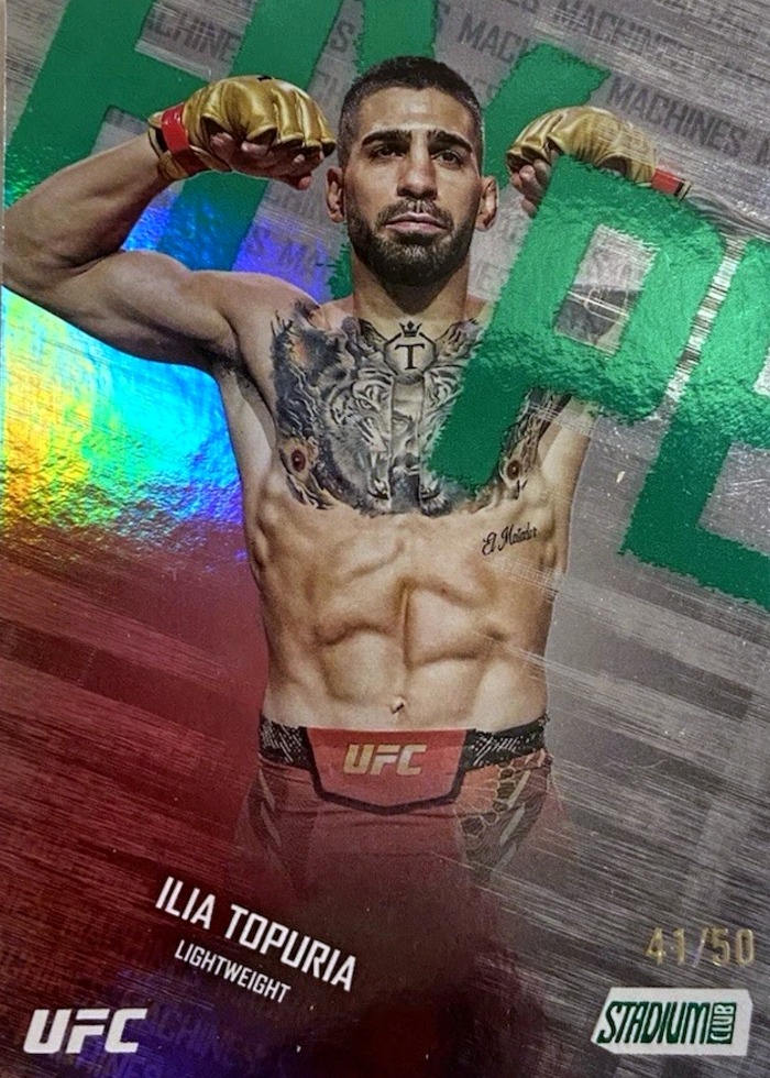 2025 Topps Stadium Club UFC Green Ilia Topuria #HM-1 /50