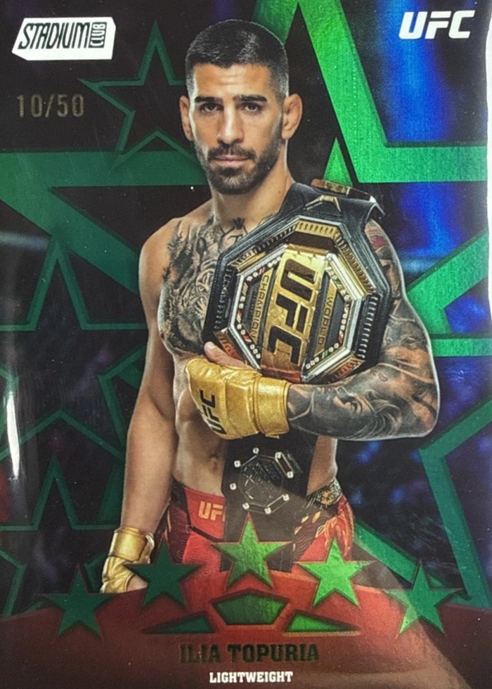 2025 Topps Stadium Club UFC Green Ilia Topuria #SF-13 /50