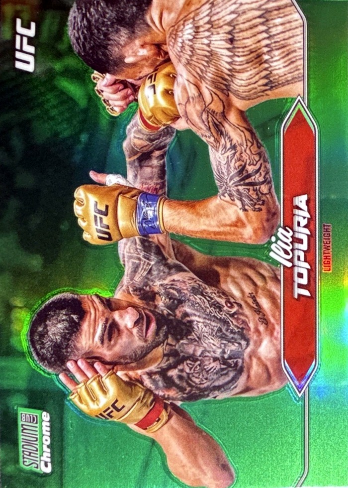 2025 Topps Stadium Club UFC Green Refractor Ilia Topuria #C-23