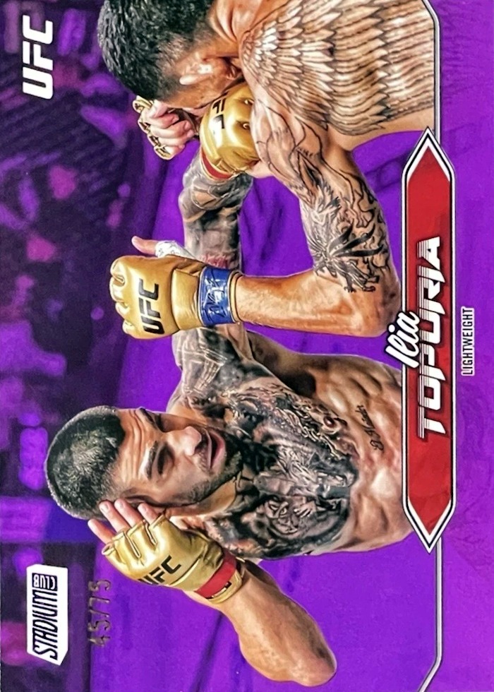 2025 Topps Stadium Club UFC Purple Foil Ilia Topuria #23 /75