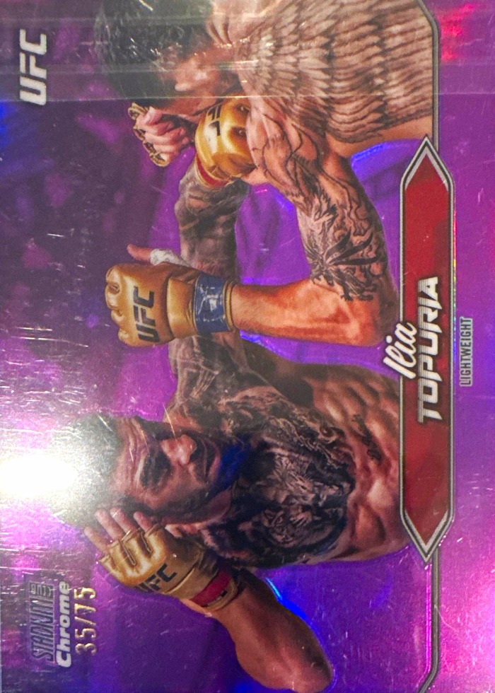 2025 Topps Stadium Club UFC Purple Refractor Ilia Topuria #C-23 /75