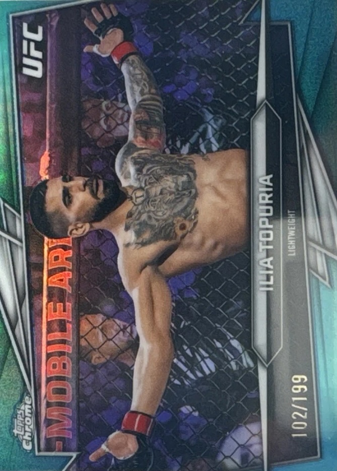 2026 Topps Chrome UFC Aqua Refractor Ilia Topuria #1 /199