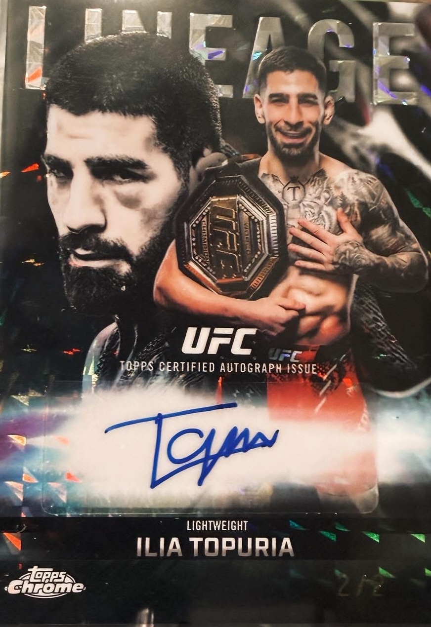 2026 Topps Chrome UFC Black Geometric Refractor Ilia Topuria #CCA-IT /2