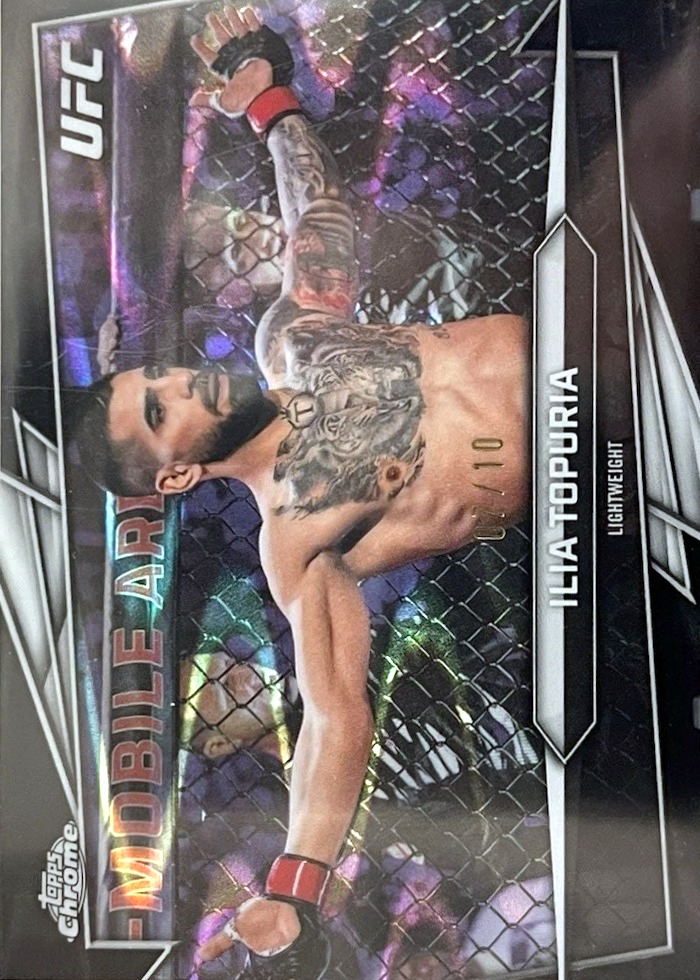 2026 Topps Chrome UFC Black RayWave Refractor Ilia Topuria #1 /10
