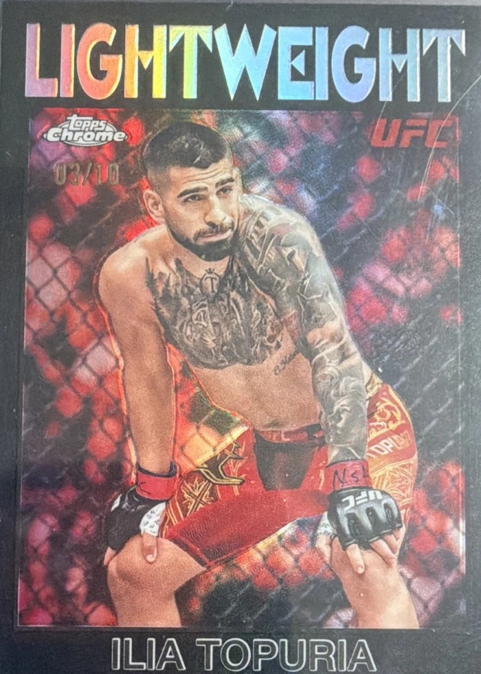 2026 Topps Chrome UFC Black Refractor Ilia Topuria #86-5 /10