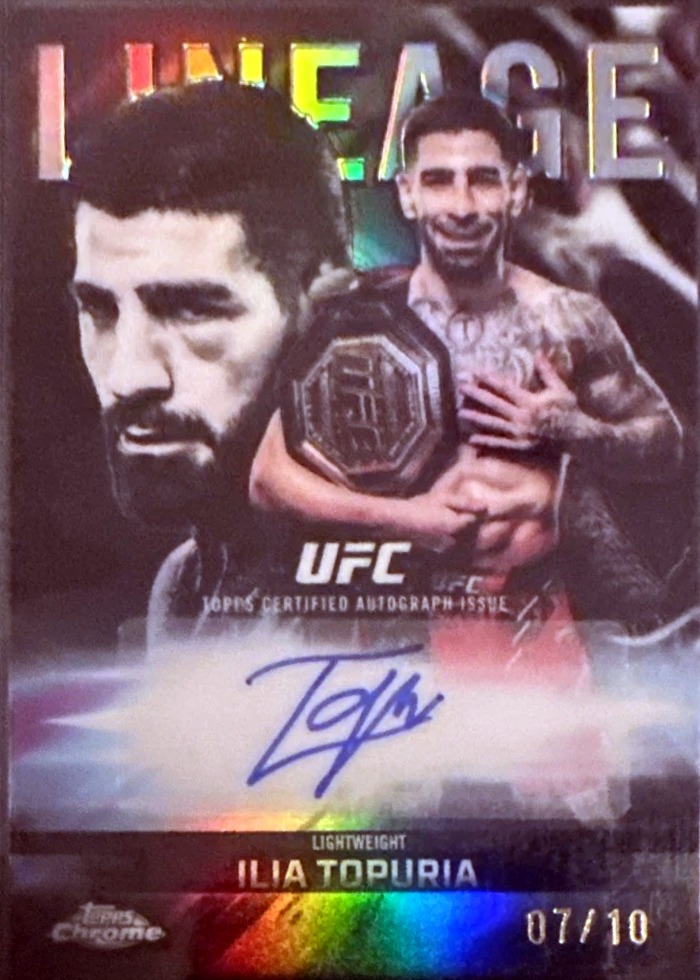 2026 Topps Chrome UFC Black Refractor Ilia Topuria #CCA-IT /10