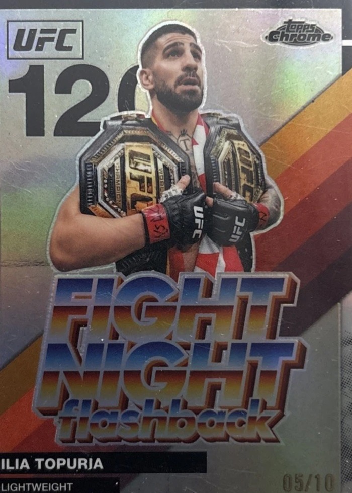 2026 Topps Chrome UFC Black Refractor Ilia Topuria #FNF-7 /10