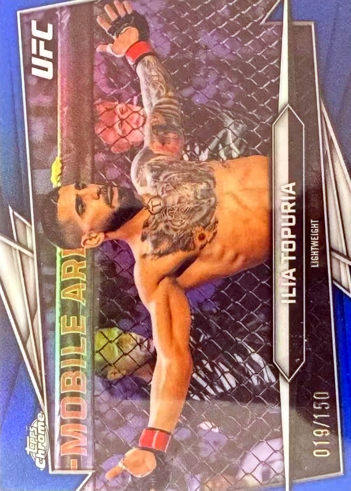 2026 Topps Chrome UFC Blue Refractor Ilia Topuria #1 /150
