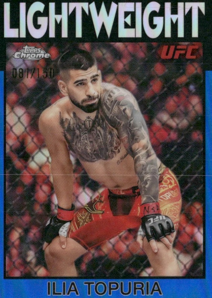 2026 Topps Chrome UFC Blue Refractor Ilia Topuria #86-5 /150