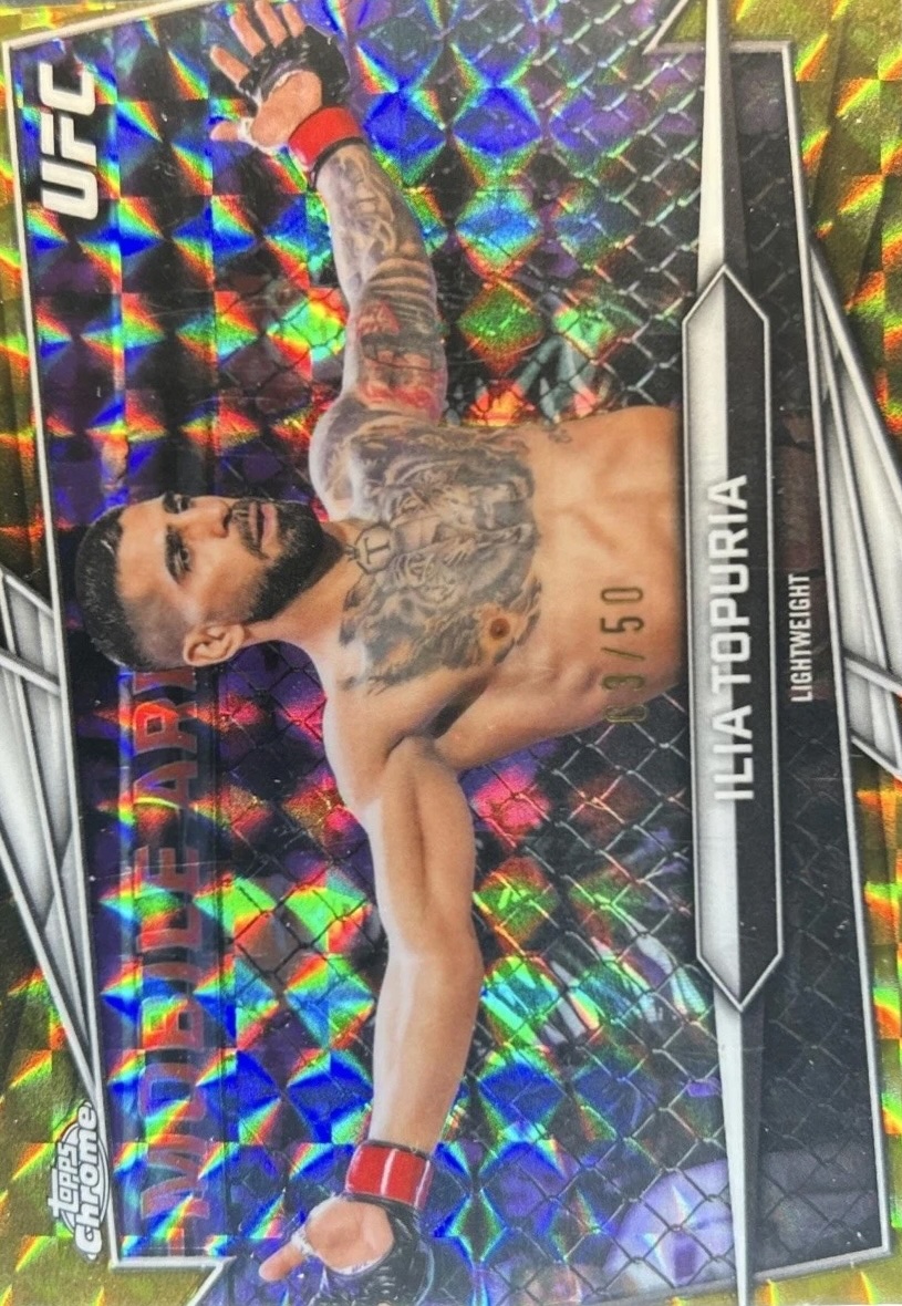 2026 Topps Chrome UFC Gold Geometric Refractor Ilia Topuria #1 /50