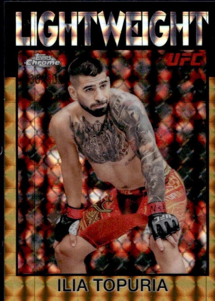 2026 Topps Chrome UFC Gold Geometric Refractor Ilia Topuria #86-5 /50