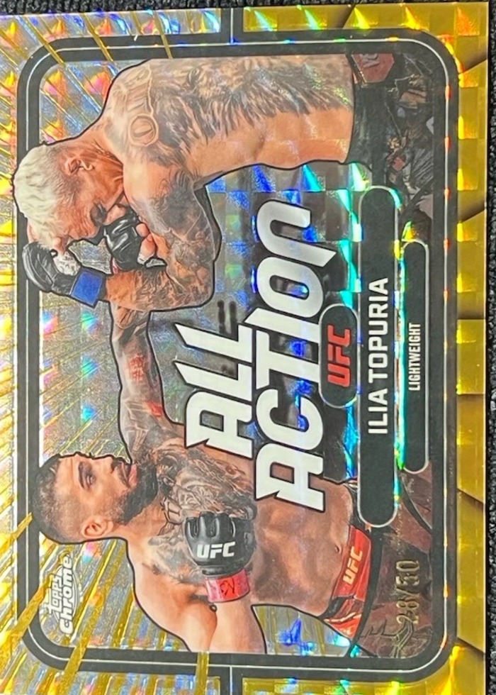 2026 Topps Chrome UFC Gold Geometric Refractor Ilia Topuria #AA-1 /50