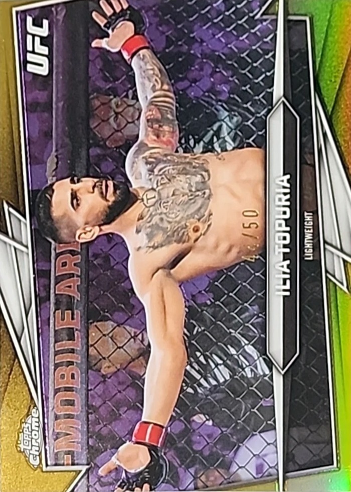 2026 Topps Chrome UFC Gold Refractor Ilia Topuria #1 /50