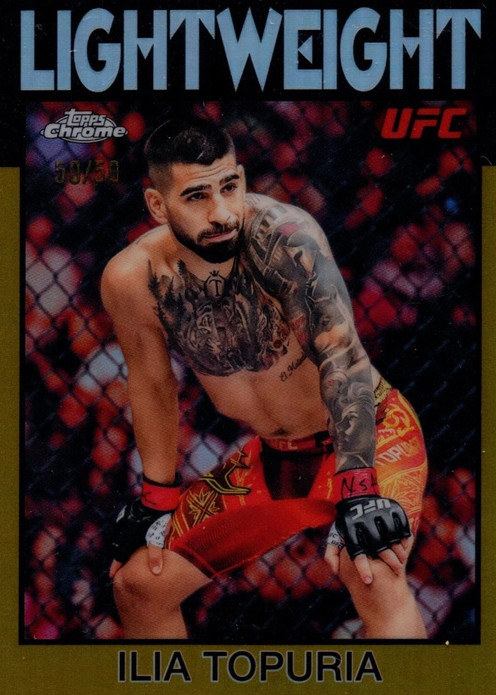 2026 Topps Chrome UFC Gold Refractor Ilia Topuria #86-5 /50