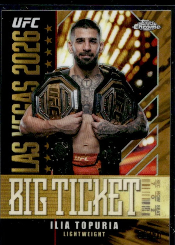 2026 Topps Chrome UFC Gold Refractor Ilia Topuria #BT-16 /50