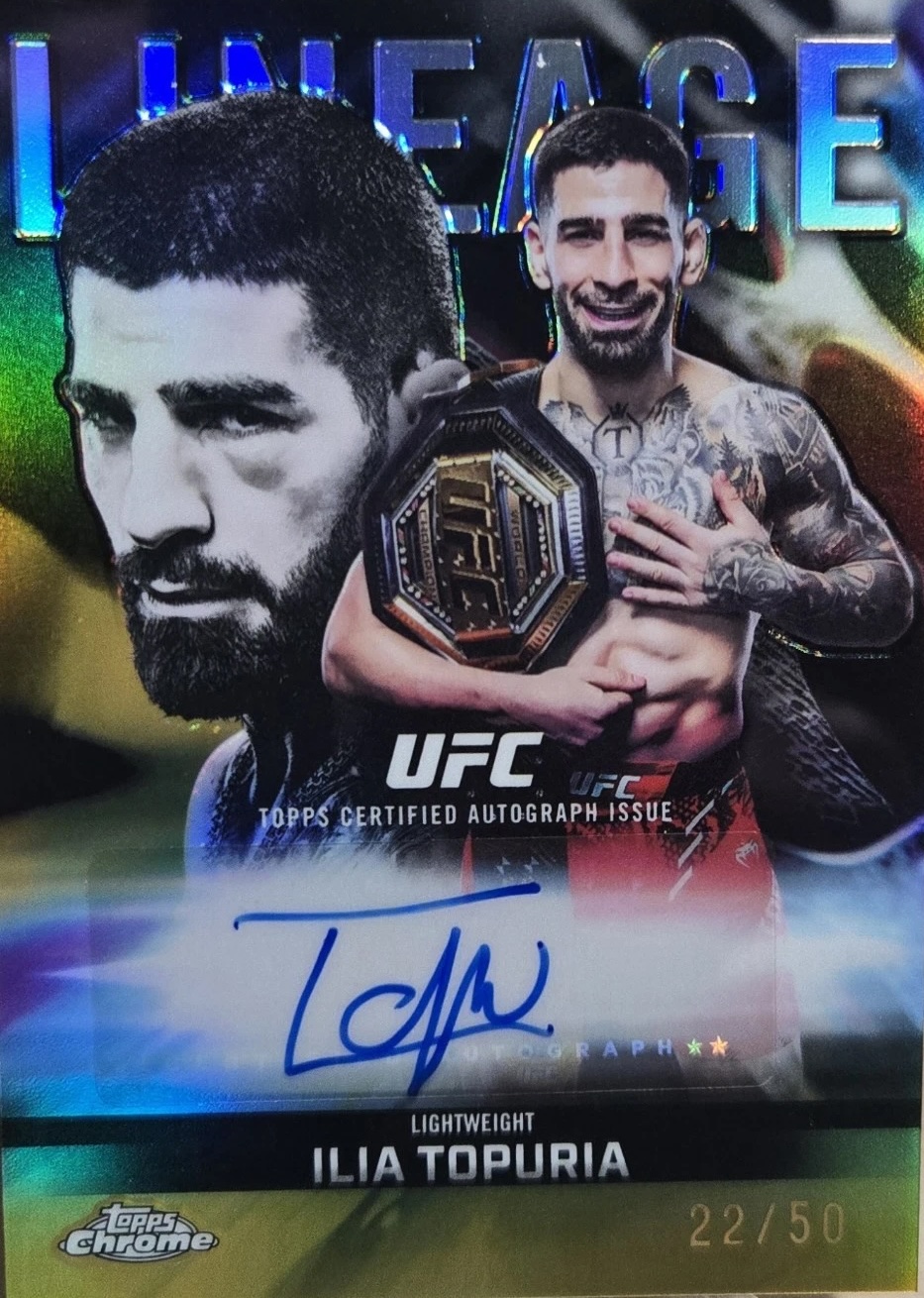 2026 Topps Chrome UFC Gold Refractor Ilia Topuria #CCA-IT /50
