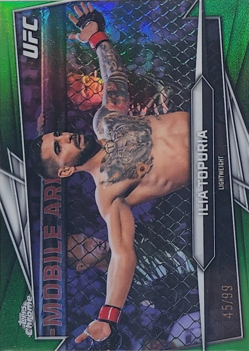 2026 Topps Chrome UFC Green Refractor Ilia Topuria #1 /99