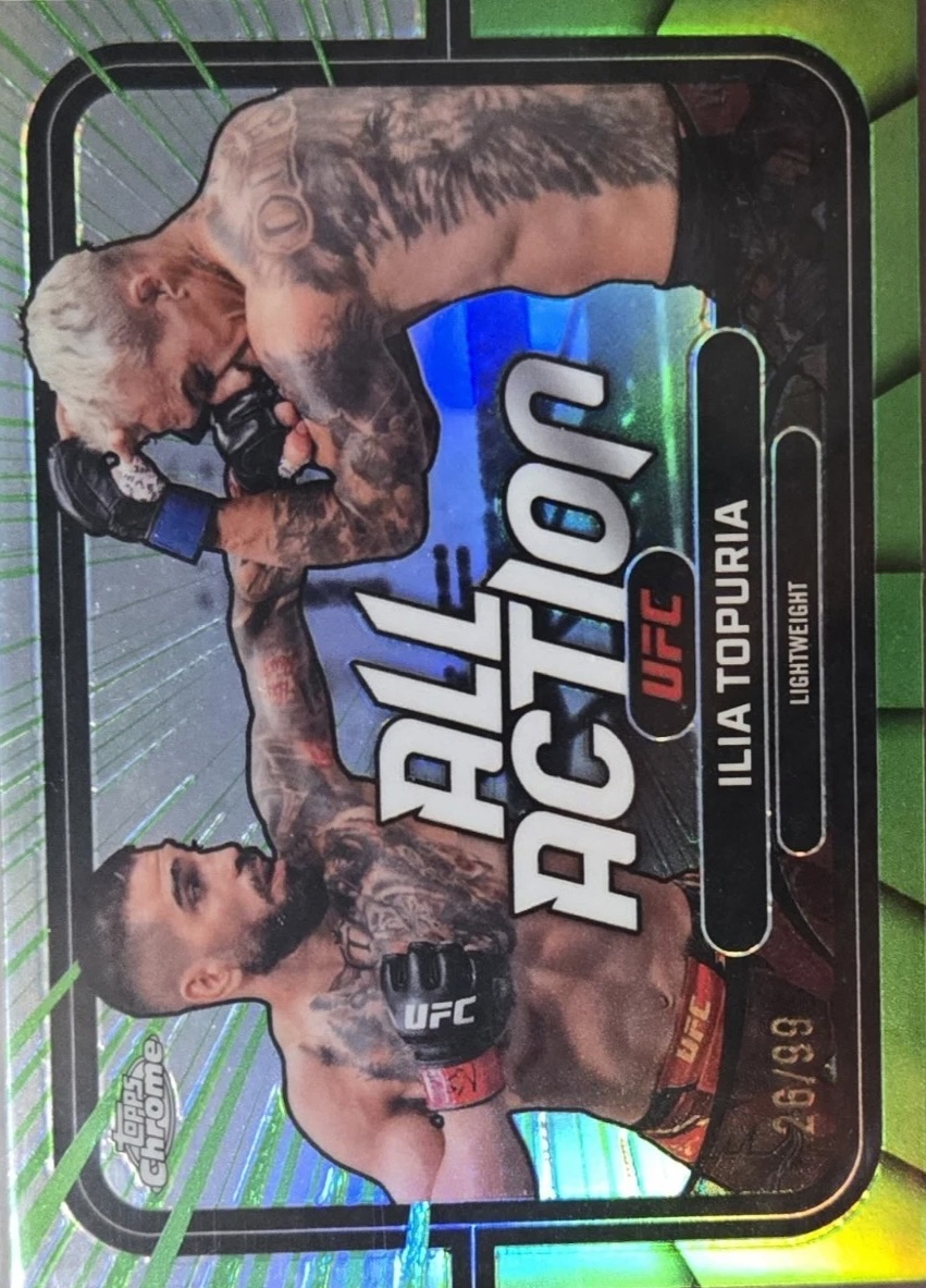 2026 Topps Chrome UFC Green Refractor Ilia Topuria #AA-1 /99