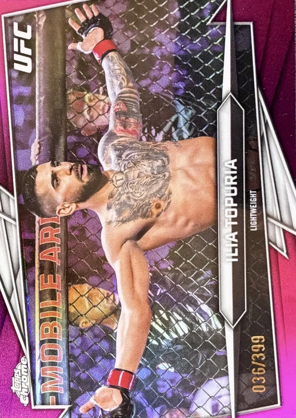 2026 Topps Chrome UFC Magenta Refractor Ilia Topuria #1 /399
