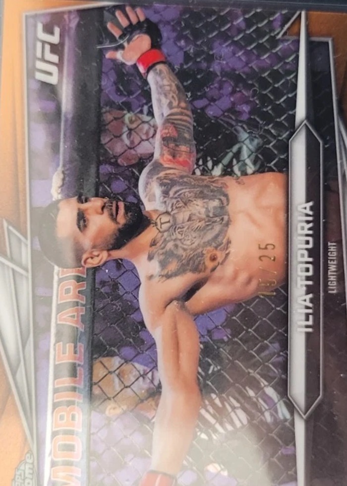 2026 Topps Chrome UFC Orange Refractor Ilia Topuria #1 /25