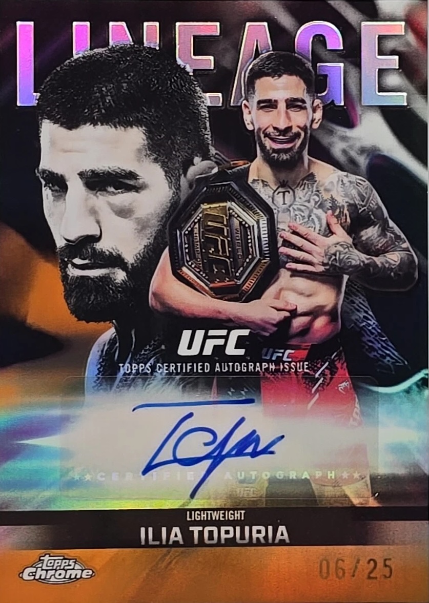 2026 Topps Chrome UFC Orange Refractor Ilia Topuria #CCA-IT /25