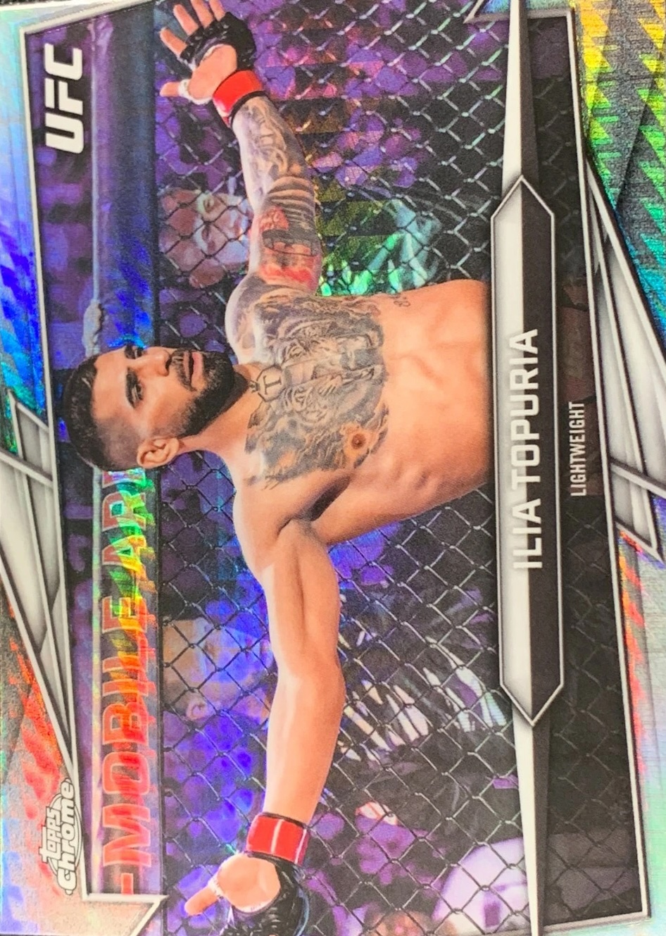2026 Topps Chrome UFC Prism Refractor Ilia Topuria #1