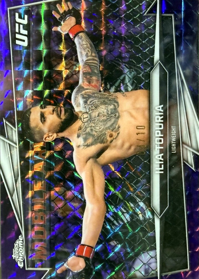 2026 Topps Chrome UFC Purple Geometric Refractor Ilia Topuria #1 /10