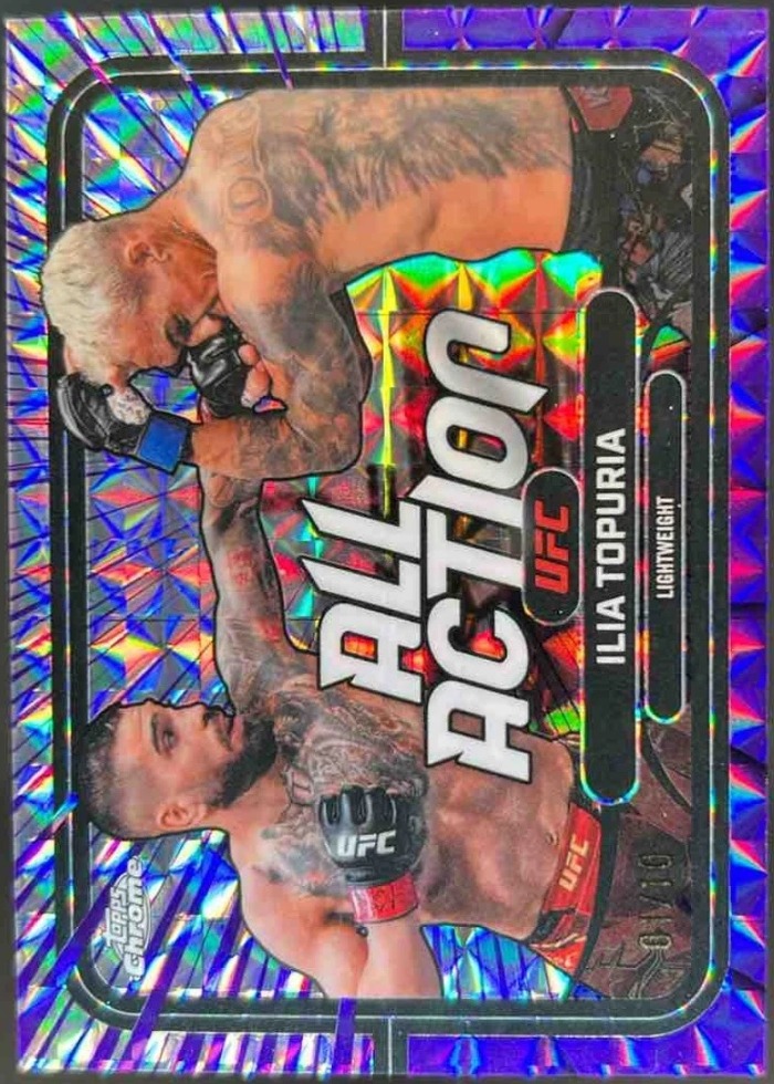 2026 Topps Chrome UFC Purple Geometric Refractor Ilia Topuria #AA-1 /10