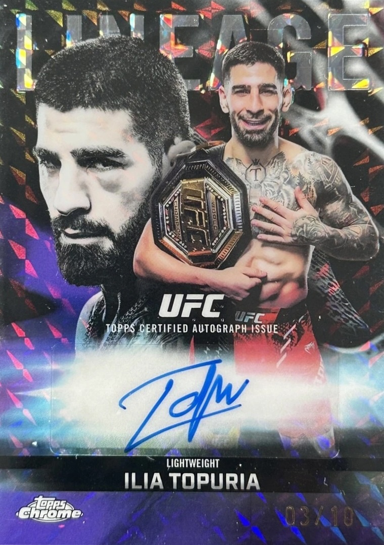 2026 Topps Chrome UFC Purple Geometric Refractor Ilia Topuria #CCA-IT /10