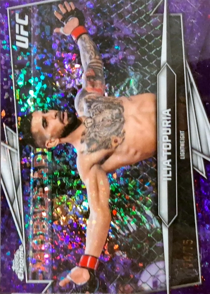 2026 Topps Chrome UFC Purple Mini Diamonds Refractor Ilia Topuria #1 /75