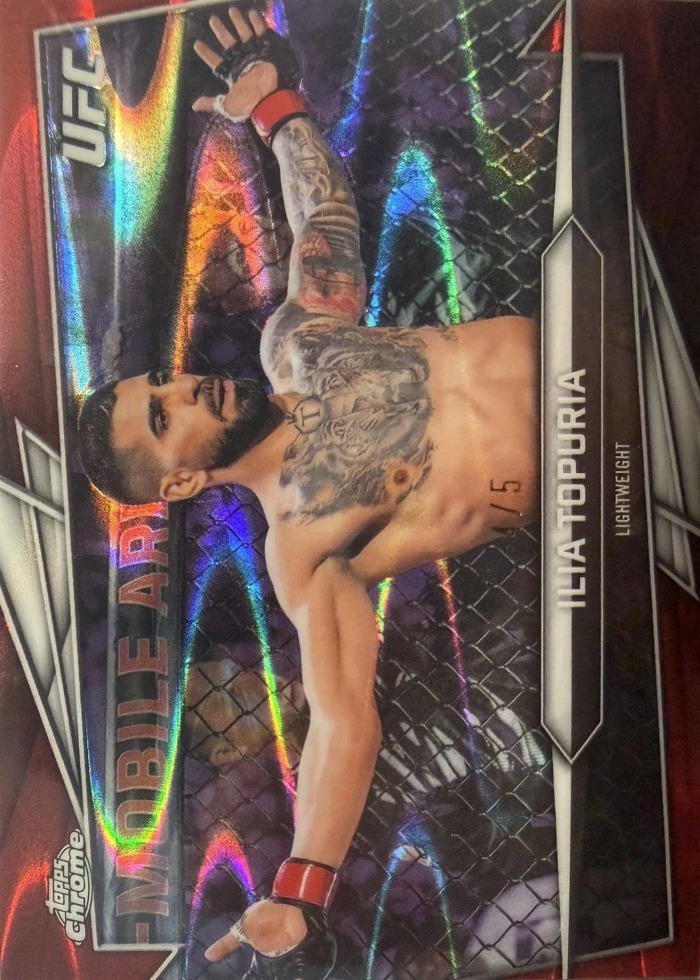 2026 Topps Chrome UFC Red RayWave Refractor Ilia Topuria #1 /5