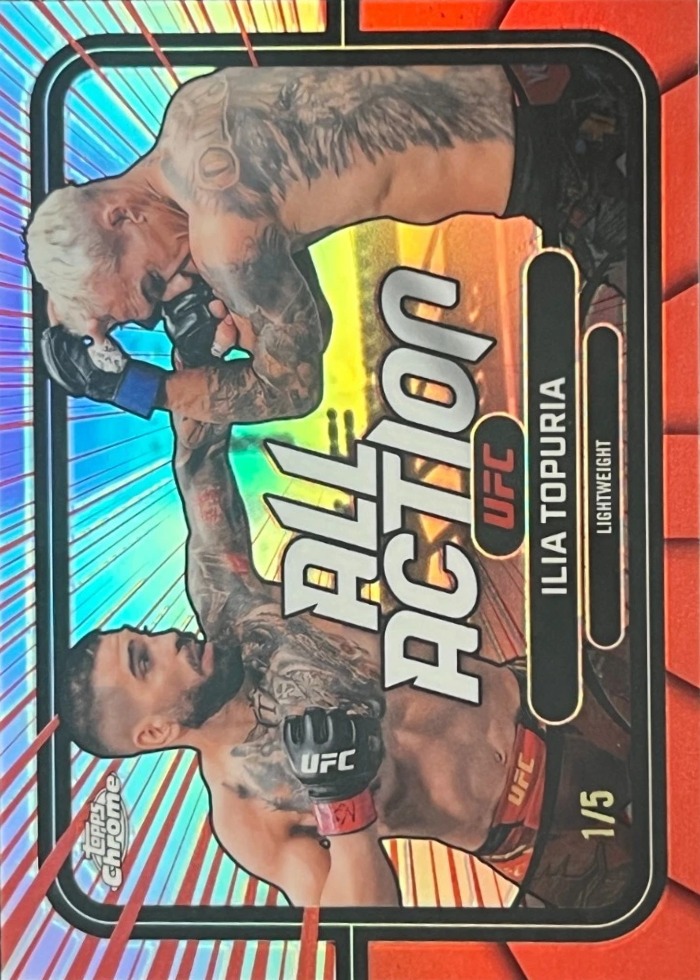 2026 Topps Chrome UFC Red Refractor Ilia Topuria #AA-1 /5