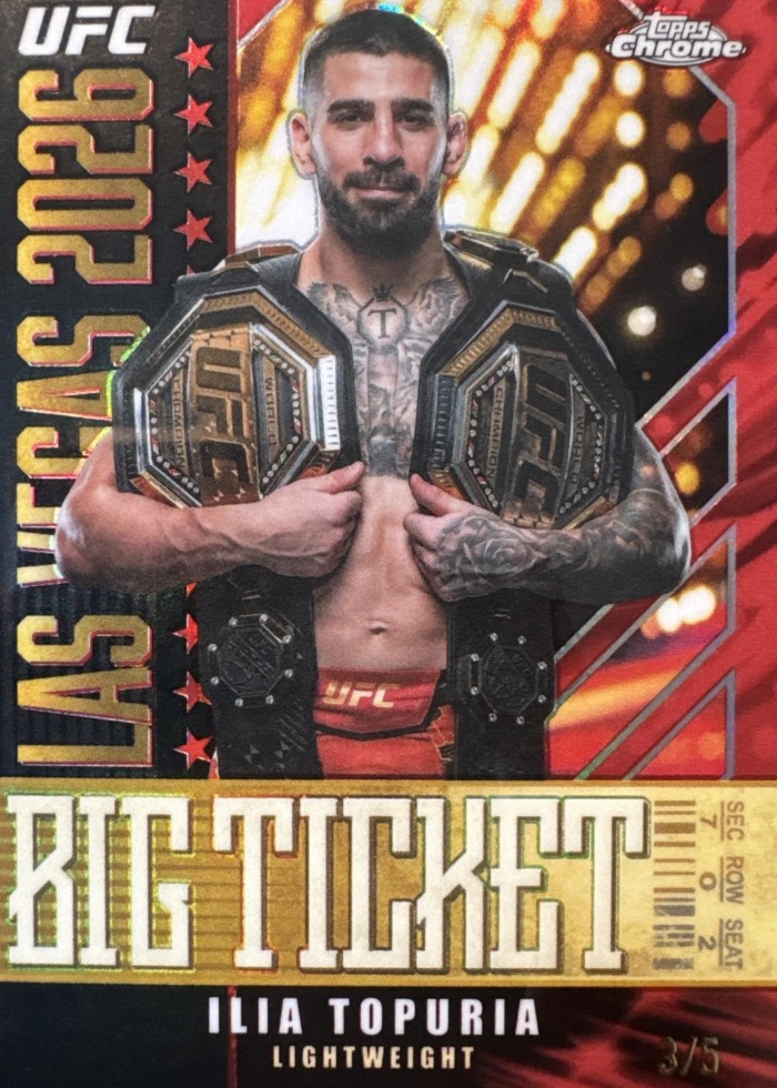 2026 Topps Chrome UFC Red Refractor Ilia Topuria #BT-16 /5
