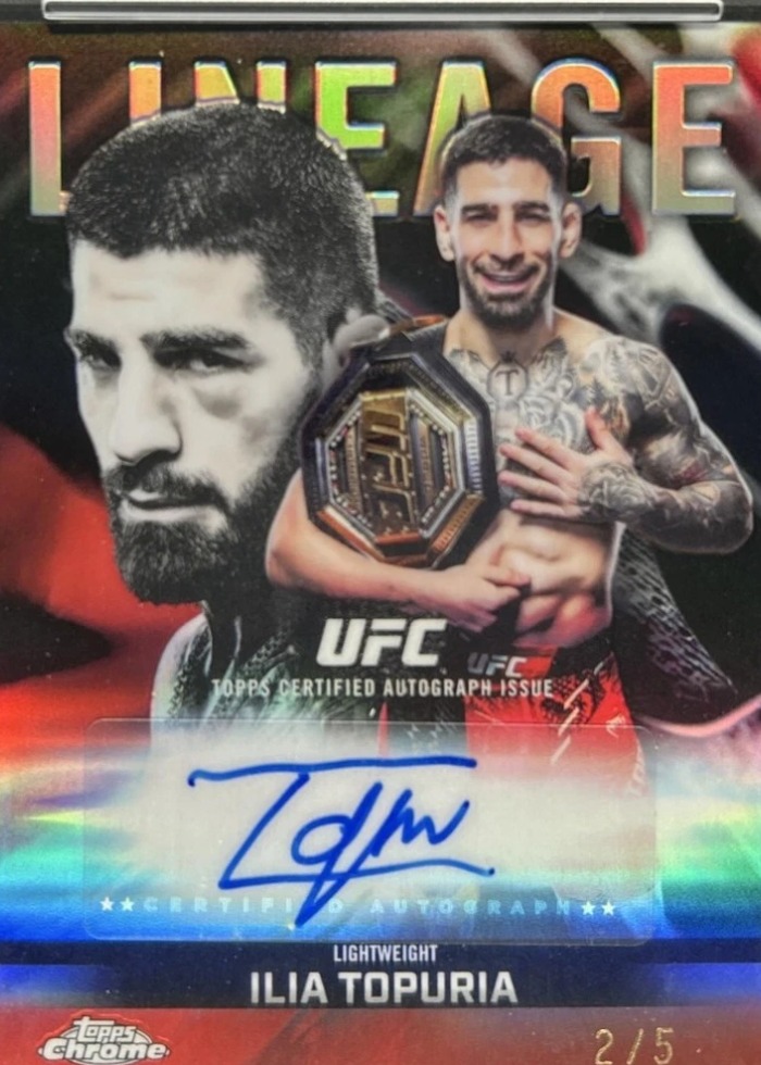 2026 Topps Chrome UFC Red Refractor Ilia Topuria #CCA-IT /5
