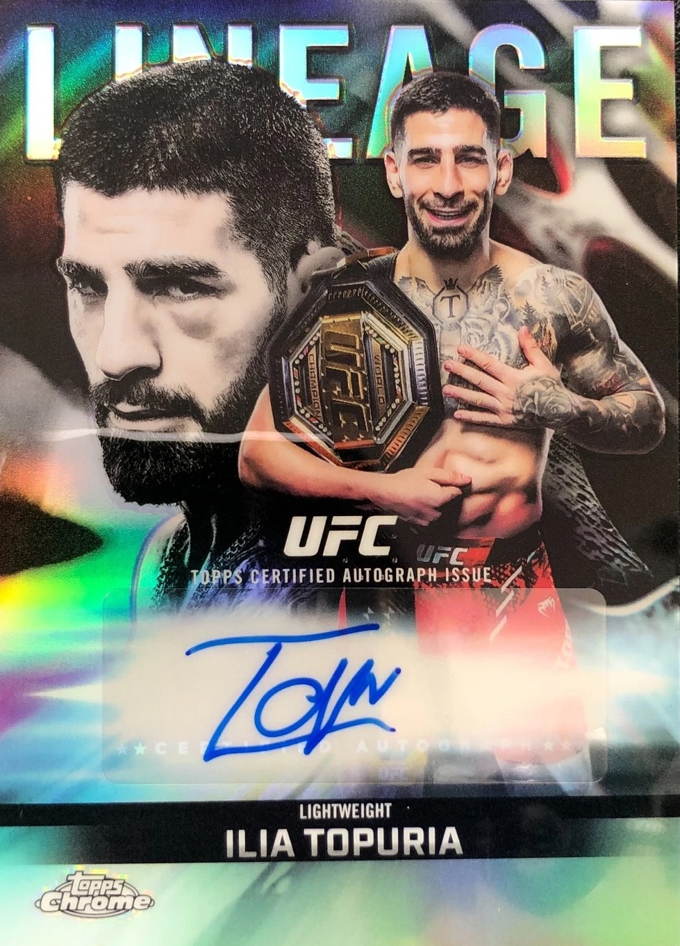 2026 Topps Chrome UFC Refractor Ilia Topuria #CCA-IT