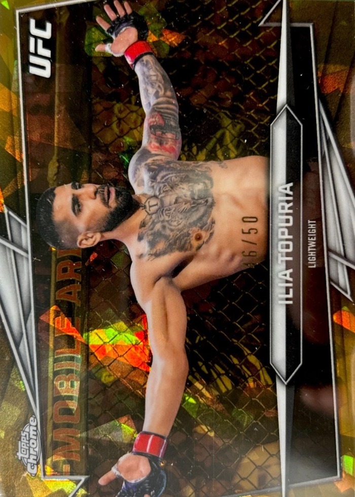 2026 Topps Chrome UFC Sapphire Edition Gold Sapphire Ilia Topuria #1 /50