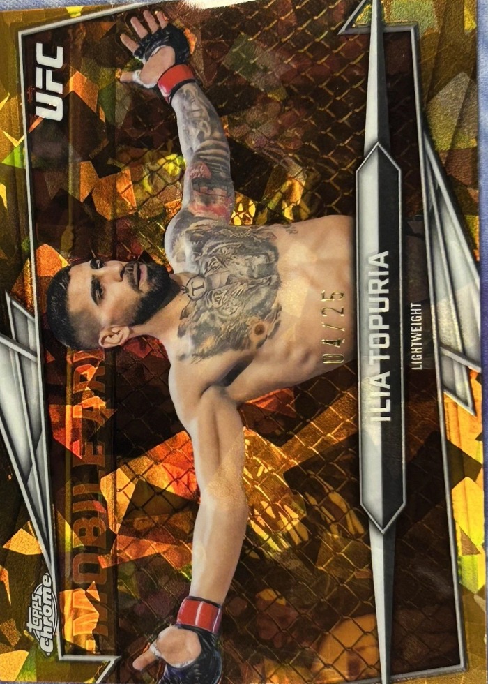 2026 Topps Chrome UFC Sapphire Edition Orange Sapphire Ilia Topuria #1 /25