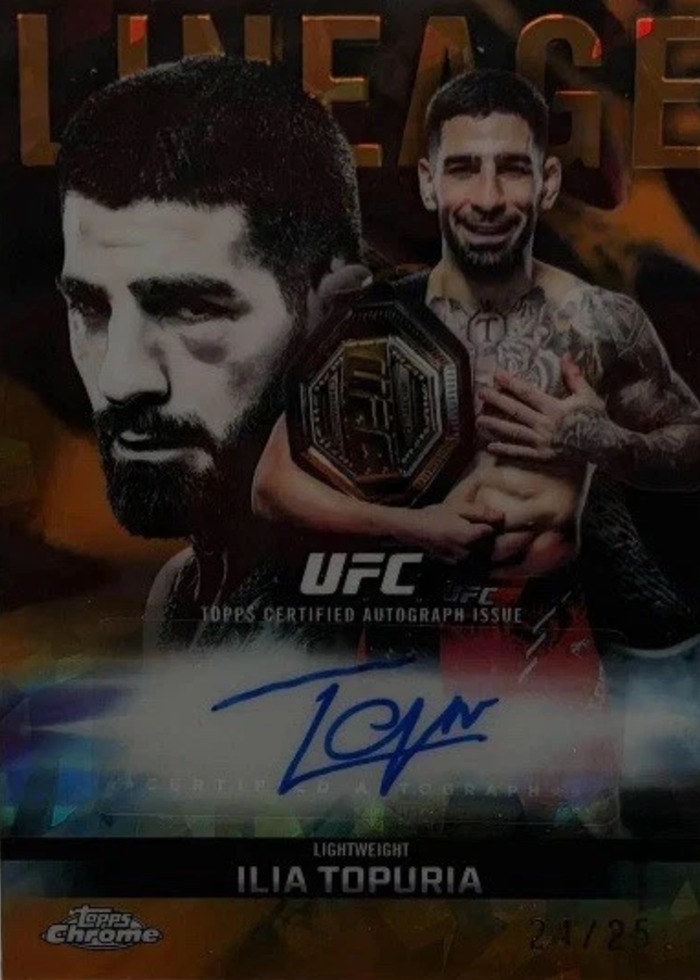 2026 Topps Chrome UFC Sapphire Edition Orange Sapphire Ilia Topuria #CCA-IT /25