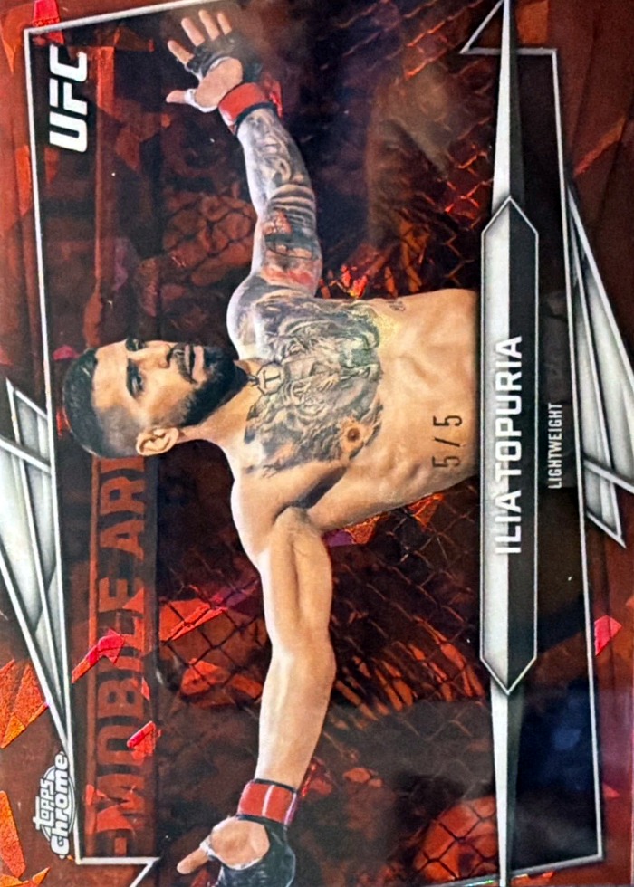 2026 Topps Chrome UFC Sapphire Edition Red Sapphire Ilia Topuria #1 /5