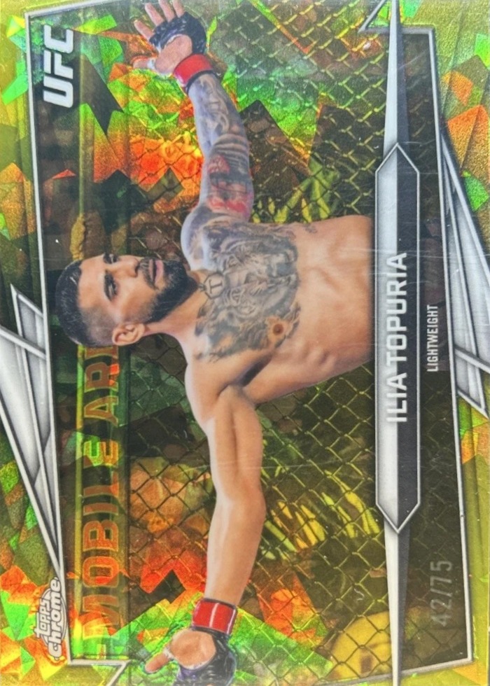 2026 Topps Chrome UFC Sapphire Edition Yellow Sapphire Ilia Topuria #1 /75
