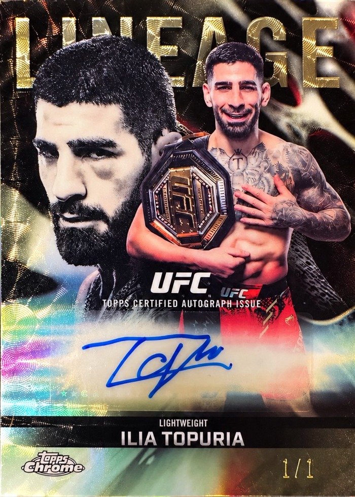 2026 Topps Chrome UFC SuperFractor Ilia Topuria #CCA-IT /1