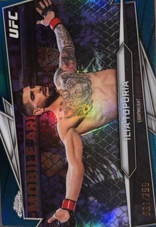 2026 Topps Chrome UFC Teal Refractor Ilia Topuria #1 /299