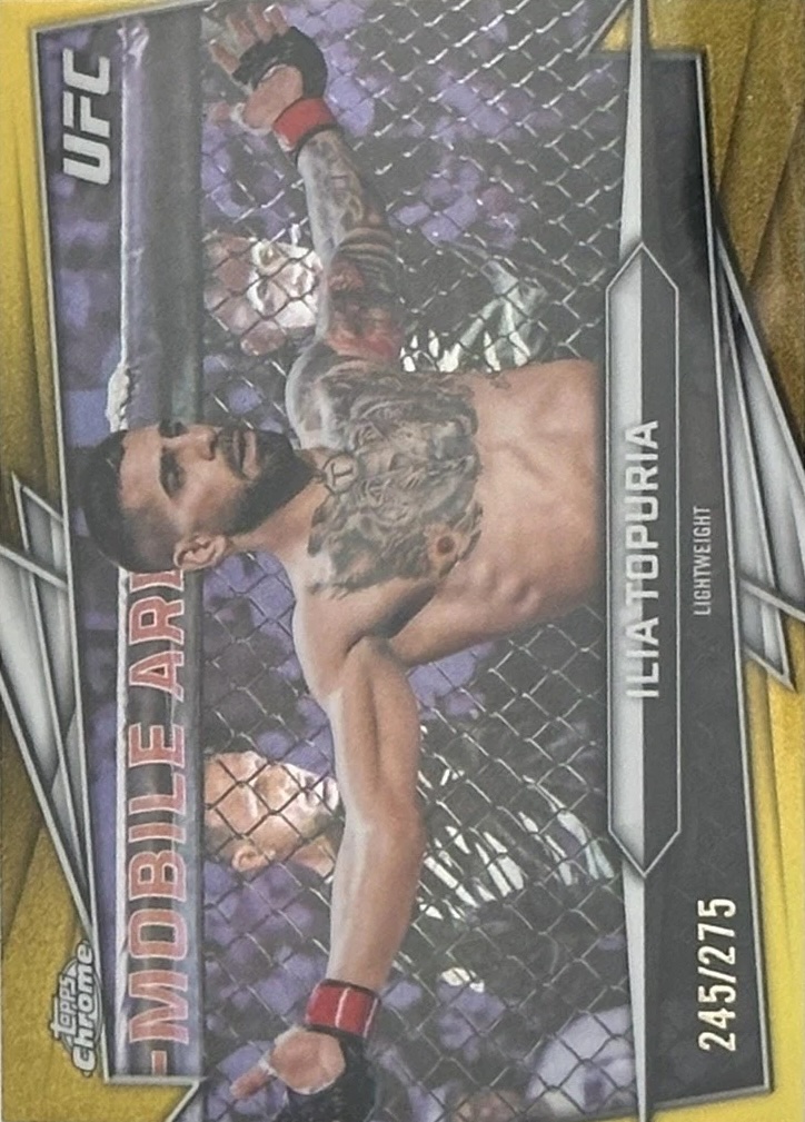 2026 Topps Chrome UFC Yellow Refractor Ilia Topuria #1 /275