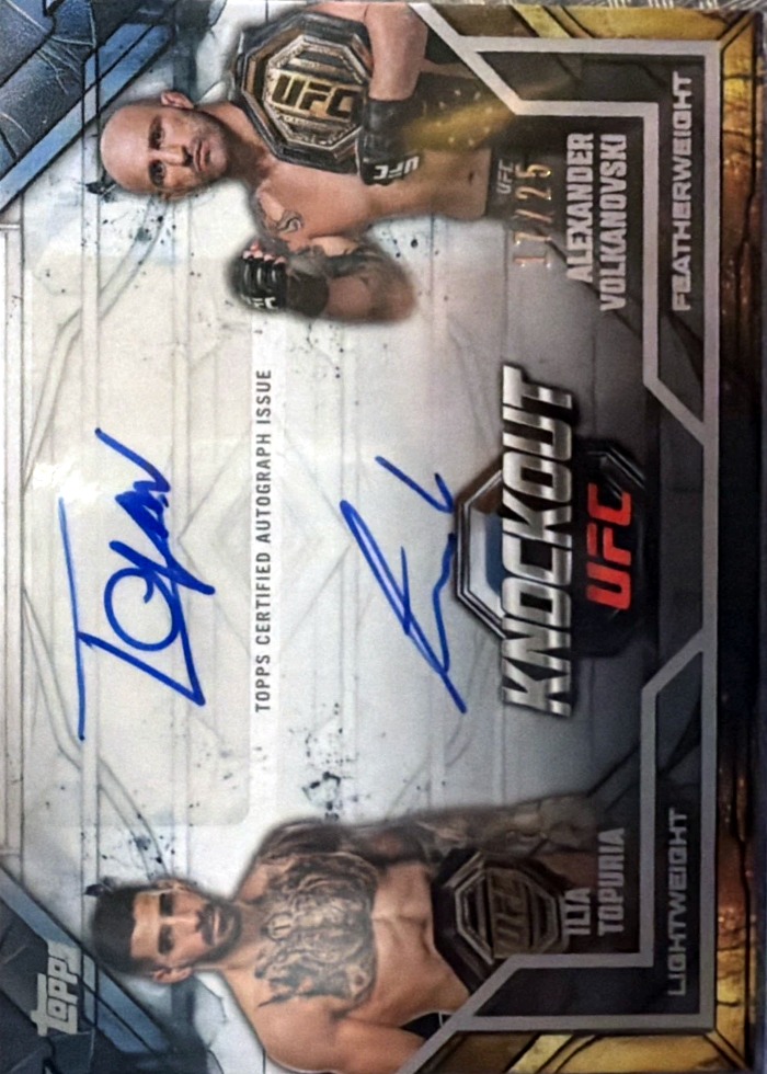 2026 Topps Knockout UFC Autograph Ilia Topuria #DD-TV /25