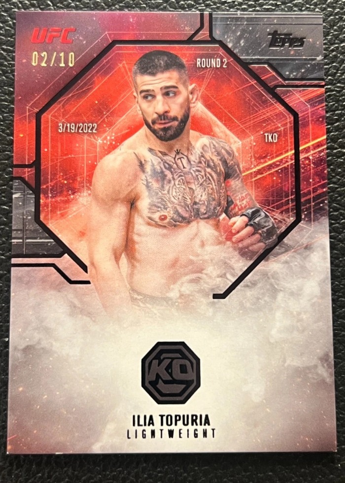 2026 Topps Knockout UFC Black Ilia Topuria #IA-9 /10