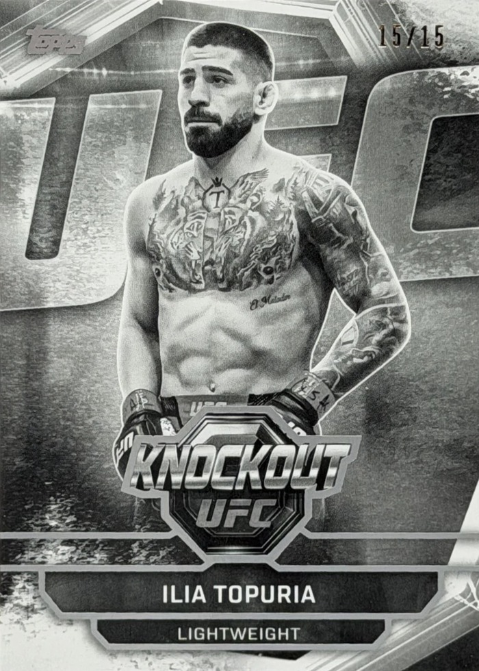 2026 Topps Knockout UFC Black & White Ilia Topuria #25 /15