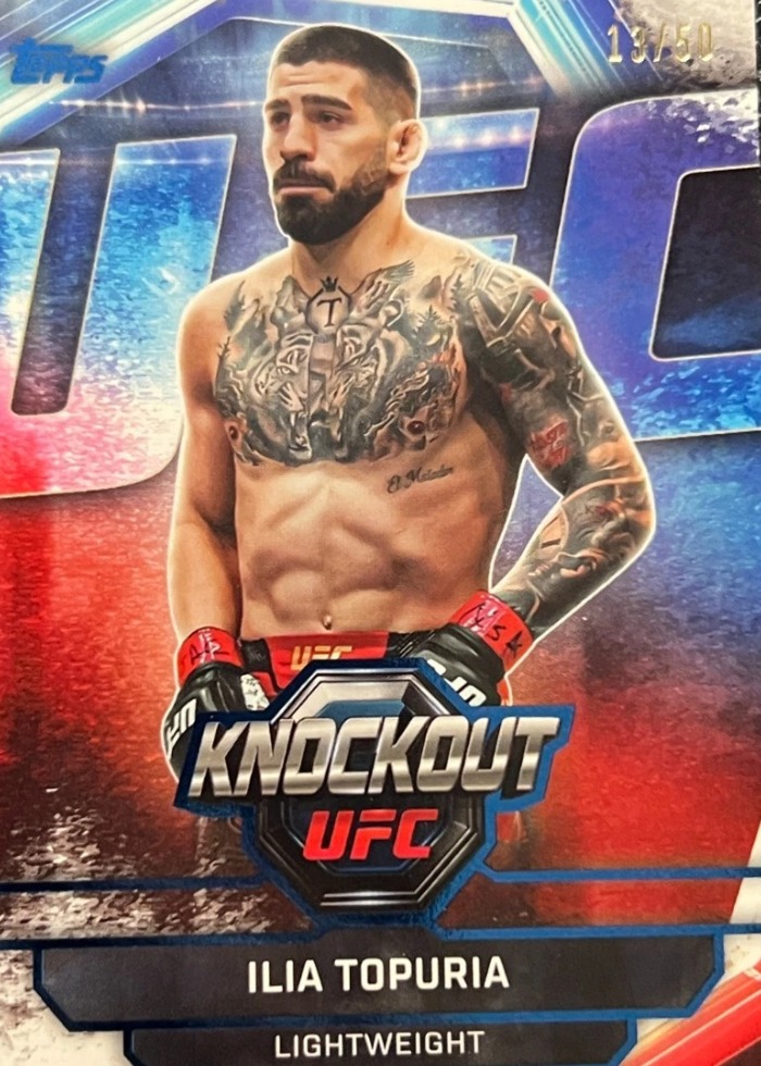 2026 Topps Knockout UFC Blue Ilia Topuria #25 /50