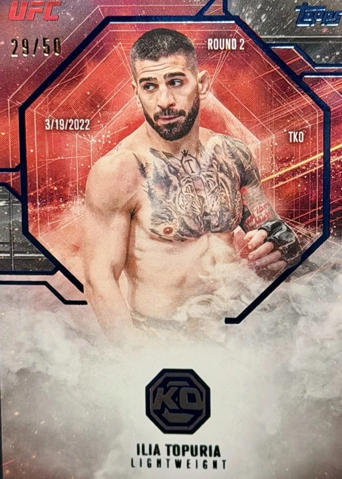 2026 Topps Knockout UFC Blue Ilia Topuria #IA-9 /50