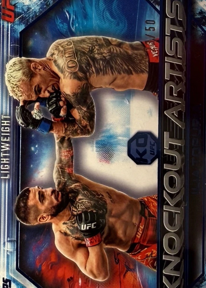 2026 Topps Knockout UFC Blue Ilia Topuria #KA-6 /50